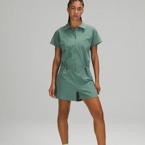 Lululemon Stretch Rib Pocketed Romper Tidewater Teal